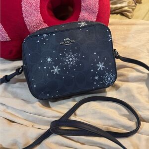 Coach dark blue Snowflake Crossbody Bag ❄️